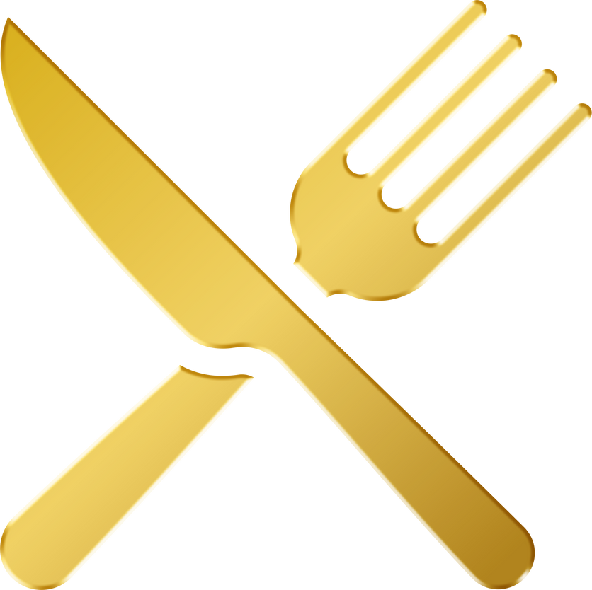 3D Gold Food Icon